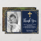 金ゴールドエレガントと海軍の洗礼サンキューカード サンキューカード (正面/裏面)