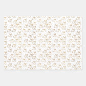 金ゴールドエレガントと白のクリスマス ラッピングペーパーシート (正面2)