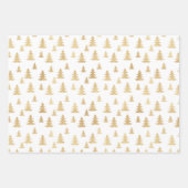 金ゴールドエレガントと白のクリスマス ラッピングペーパーシート (正面3)