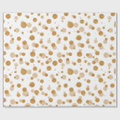 金ゴールドエレガントと白のクリスマス ラッピングペーパー (フラット)