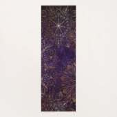 金ゴールドエレガントと紫のフローラ曼荼羅のパターン ヨガマット (裏面)