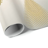 金ゴールドエレガントと銀のクリスマスツリー ラッピングペーパー (ロールコーナー)