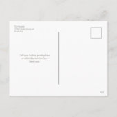 金ゴールドエレガントと銀のスノーフレークのクリスマスフォト シーズンポストカード (裏面)