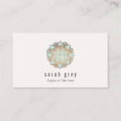 金ゴールドエレガントと青蓮の花 名刺 (正面)