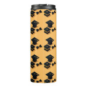 金ゴールドエレガントと黒の目盛りキャップパターン タンブラー (裏面)