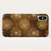 金ゴールドエレガントと黒箔インディアン曼荼羅 Case-Mate iPhoneケース (裏面(横))