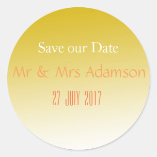 金ゴールドエレガントなウェディングステッカー ラウンドシール