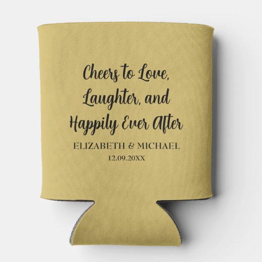 金ゴールドエレガントなウェディング応援を愛へ 缶クーラー (裏面)