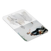 金ゴールドエレガントに触れたシルバーグレー結婚のお礼 マグネット (右側)