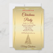 金ゴールドエレガントのクリスマス招待 招待状 (正面)