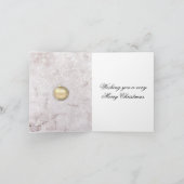 金ゴールドエレガントのクリスマス飾りとグリッター シーズンカード (内部)