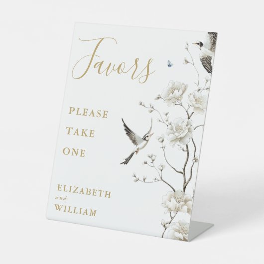 金ゴールドエレガントのフローラの好意結婚の 台座サイン (正面)