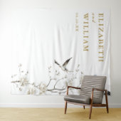 金ゴールドエレガントの写結婚真の背景 タペストリー (インサイチュ(横))