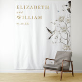 金ゴールドエレガントの写結婚真の背景 タペストリー (インサイチュ)