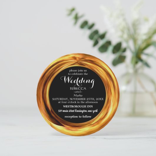 金ゴールドエレガントの招待 招待状 (スタンド正面)