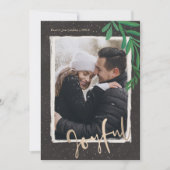 金ゴールドエレガントの楽しいクリスマスフォト シーズンカード (正面)