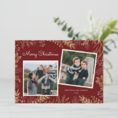 金ゴールドエレガントの緑2枚の写真Peace Love & Joy シーズンカード (スタンド正面)