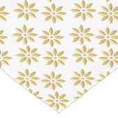 金ゴールドエレガントの花は白い ロングテーブルランナー (コーナー)