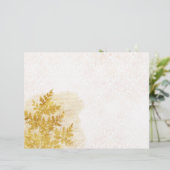 金ゴールドエレガントの葉とダマスクレープブック紙 (スタンド正面)