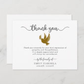 金ゴールドエレガントの葬儀サンキューカード ポストカード (正面/裏面)