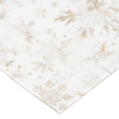 金ゴールドエレガントの雪の結晶の冬をテーマにしたクリスマス テーブルクロス (アングル)