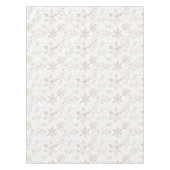 金ゴールドエレガントの雪の結晶の冬をテーマにしたクリスマス テーブルクロス (正面)