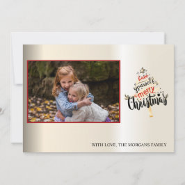 金ゴールドエレガントの雪、クリスマスツリー、あなたの写真