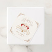 金ゴールドエレガントの馬車の赤ちゃんシャワーありがとう フェイバータグ (インサイチュ)