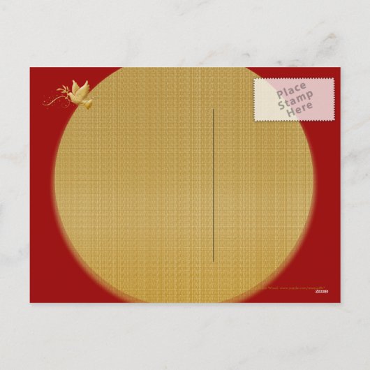 金ゴールドエレガントは平和の休日を行う シーズンポストカード (裏面)