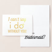 金ゴールドエレガントは私の花嫁の提案になる 箔カード (ディスプレー)