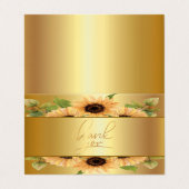 金ゴールドエレガントひまわり有難いカード 名刺 (外部フラット)