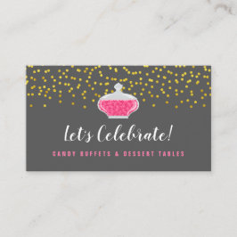 金ゴールドエレガントふりかけるキャンディビュッフェ 名刺