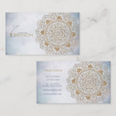 金ゴールドエレガントアイサンムーンマンダラデザイン 名刺 (正面/裏面)