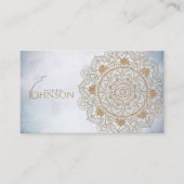 金ゴールドエレガントアイサンムーンマンダラデザイン 名刺 (正面)