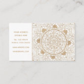 金ゴールドエレガントアイサンムーンマンダラホワイト 名刺 (裏面)