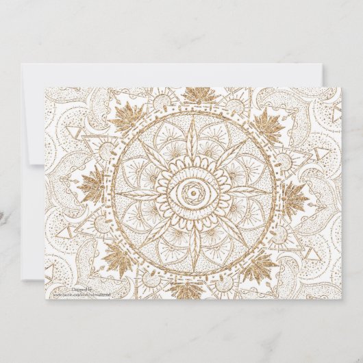 金ゴールドエレガントアイサンムーンマンダラホワイト 招待状 (裏面)