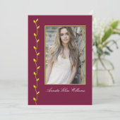 金ゴールドエレガントアイビーと写真ブルゴーニュBG 案内状 (スタンド正面)