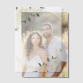 金ゴールドエレガントアイボリーフローラヌエストラボダ結婚ズ ベラム紙招待状 (オフセット (カップル))