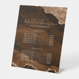 金ゴールドエレガントアゲイト大理石サービス価格 台座サイン