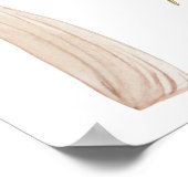 金ゴールドエレガントアンドピーチフローラ婚約パーティ ポスター (角)