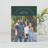 金ゴールドエレガントアーチオーバーレイChristmas Love写真 シーズンカード (スタンド正面)