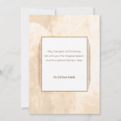 金ゴールドエレガントアーチハッピーホリデーズスクリプトフォト シーズンカード (裏面)