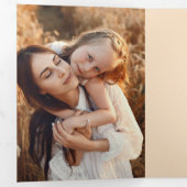 金ゴールドエレガントアーチハッピーホリデーズスクリプトフォト 三つ折りカード (内部最初)