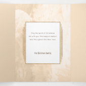 金ゴールドエレガントアーチハッピーホリデーズスクリプトフォト 三つ折りカード (内部中)