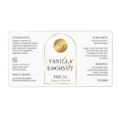 金ゴールドエレガントアーチロゴ2 OZスキンケアボトルラベル ラベル (正面)