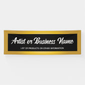 金ゴールドエレガントアートショーメーカーフェアベンダーバナー 横断幕 (横)