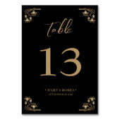 金ゴールドエレガントアートデコウェディング台座図T テーブルナンバー (裏面)