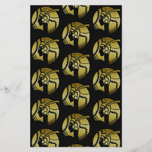 金ゴールドエレガントアールデコウーマンオンブラックスクラップブック作り