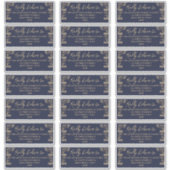 金ゴールドエレガントアールデコオンブルーゲスト住所 シール (正面)