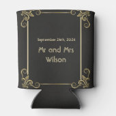 金ゴールドエレガントアールデコヴィンテージウェディングクーラーボックス 缶クーラー (裏面)